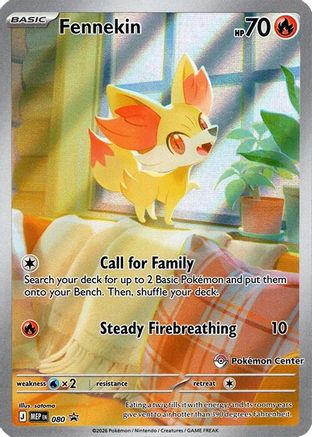 Fennekin (Pokemon Center Exclusive) (080/null) - ME Mega Evolution Promo Holofoil