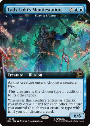Lady Loki's Manifestation - Titan of Littjara (Extended Art) (MSC-335) - Commander: Marvel Super Heroes Foil