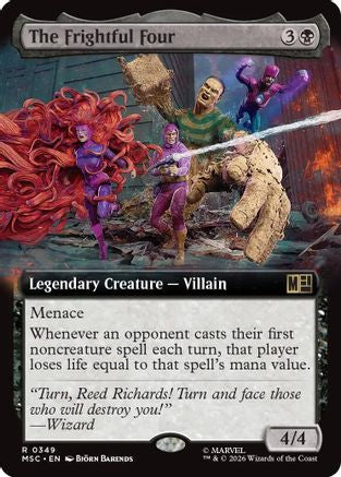 The Frightful Four (Extended Art) (MSC-349) - Commander: Marvel Super Heroes Foil