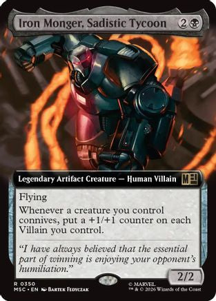 Iron Monger, Sadistic Tycoon (Extended Art) (MSC-350) - Commander: Marvel Super Heroes Foil