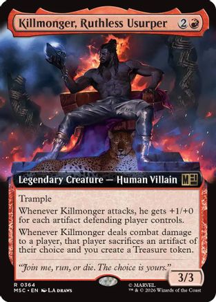 Killmonger, Ruthless Usurper (Extended Art) (MSC-364) - Commander: Marvel Super Heroes Foil