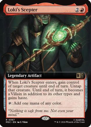 Loki's Scepter (Extended Art) (MSC-367) - Commander: Marvel Super Heroes Foil