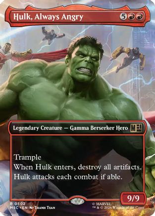 Hulk, Always Angry (Borderless) (MSC-502) - Commander: Marvel Super Heroes