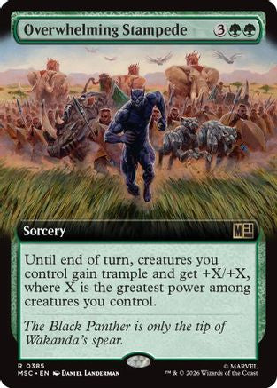Overwhelming Stampede (Extended Art) (MSC-385) - Commander: Marvel Super Heroes Foil