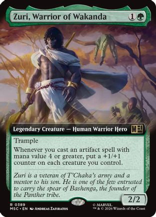 Zuri, Warrior of Wakanda (Extended Art) (MSC-389) - Commander: Marvel Super Heroes Foil