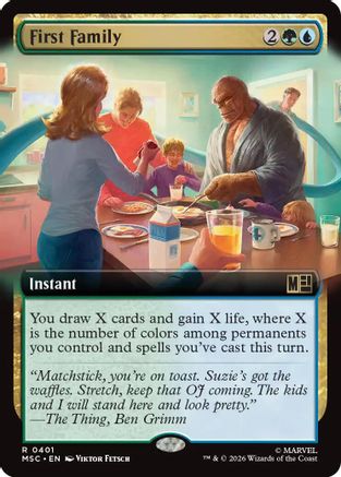 First Family (Extended Art) (MSC-401) - Commander: Marvel Super Heroes Foil