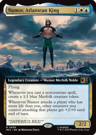 Namor, Atlantean King (Extended Art) (MSC-409) - Commander: Marvel Super Heroes Foil