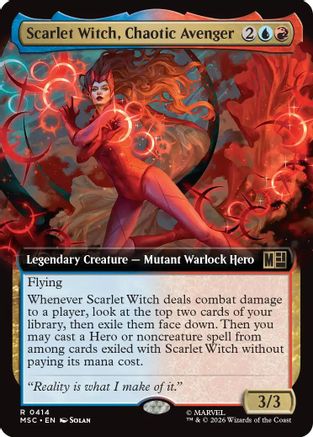 Scarlet Witch, Chaotic Avenger (Extended Art) (MSC-414) - Commander: Marvel Super Heroes Foil