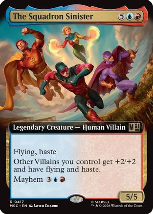 The Squadron Sinister (Extended Art) (MSC-417) - Commander: Marvel Super Heroes Foil