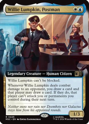 Willie Lumpkin, Postman (Extended Art) (MSC-425) - Commander: Marvel Super Heroes Foil