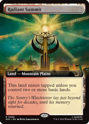 Radiant Summit (Extended Art) (MSC-486) - Commander: Marvel Super Heroes Foil