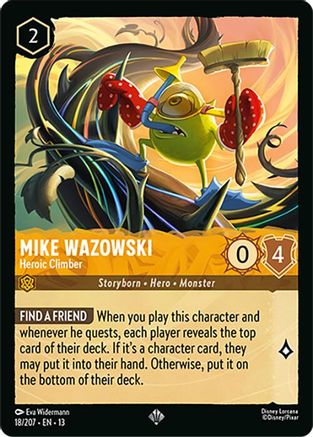 Mike Wazowski - Heroic Climber (18/204) - Attack of the Vine Cold Foil