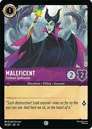 Maleficent - Exultant Spellcaster (39/204) - Attack of the Vine Cold Foil