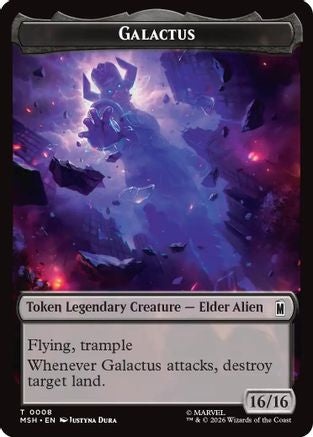 Galactus // Squirrel Double-Sided Token (MSH-8 // 14) - Marvel Super Heroes