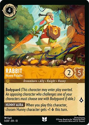 Rabbit - Hunny Paladin (5/204) - Attack of the Vine Cold Foil