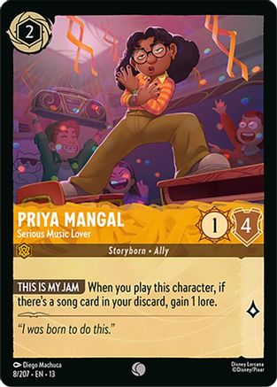 Priya Mangal - Serious Music Lover (8/204) - Attack of the Vine Cold Foil