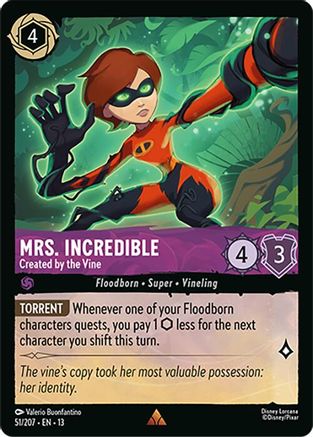 Mrs. Incredible - Created by the Vine (51/204) - Attack of the Vine Cold Foil
