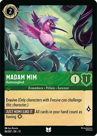 Madam Mim - Hummingbird (86/204) - Attack of the Vine Cold Foil
