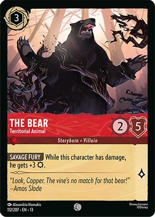 The Bear - Territorial Animal (112/204) - Attack of the Vine Cold Foil