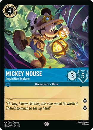 Mickey Mouse - Inquisitive Explorer (155/204) - Attack of the Vine Cold Foil