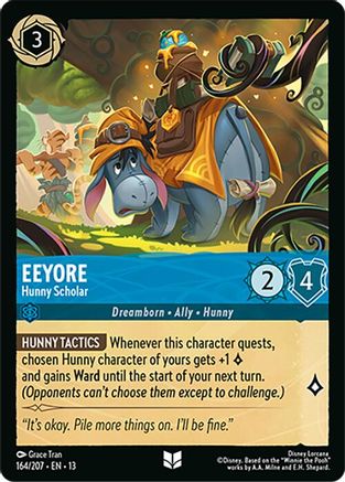Eeyore - Hunny Scholar (164/204) - Attack of the Vine Cold Foil