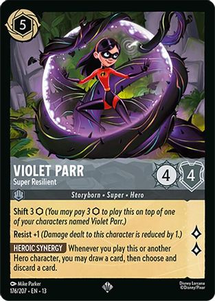 Violet Parr - Super Resilient (176/204) - Attack of the Vine Cold Foil