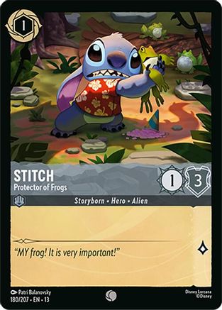 Stitch - Protector of Frogs (180/204) - Attack of the Vine Cold Foil