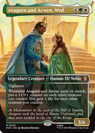 Aragorn and Arwen, Wed (Borderless) (HOC-028) - The Hobbit