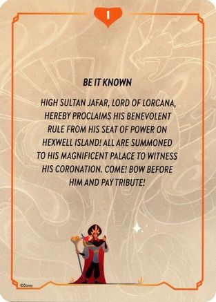 Reign of Jafar Lore Card (1 of 19) - Reign of Jafar