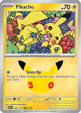 Pikachu (048/128) - ME 30th Celebration Holofoil