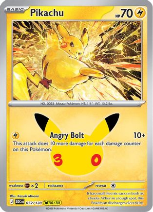 Pikachu (052/128) - ME 30th Celebration Holofoil