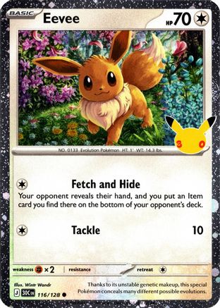 Eevee (30th Celebration) (116/128) - Blister Exclusives Holofoil