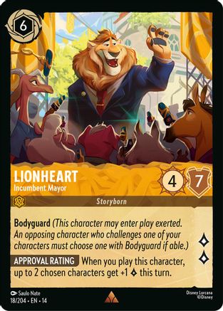 Lionheart - Incumbent Mayor (18/204) - Hyperia City Cold Foil