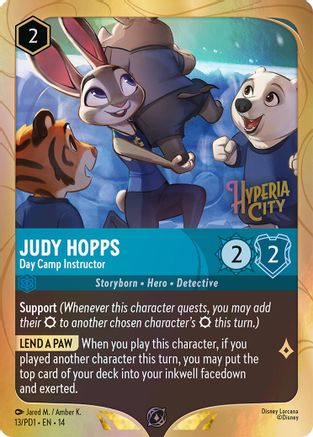 Judy Hopps - Day Camp Instructor (13) - Disney Lorcana Promo Cards Holofoil