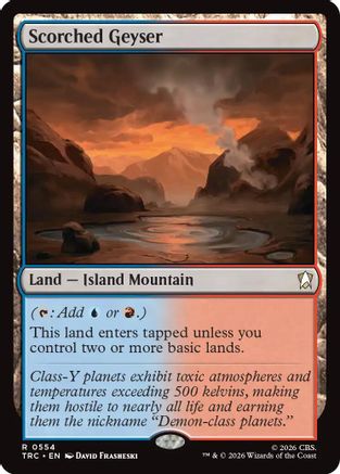Scorched Geyser (Surge Foil) (TRC-554) - Commander: Star Trek Foil