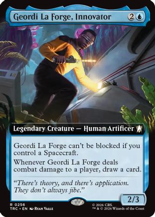 Geordi La Forge, Innovator (Extended Art) (TRC-256) - Commander: Star Trek