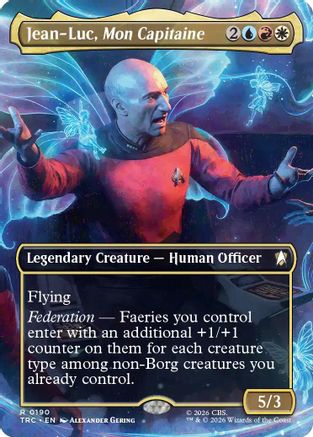 Jean-Luc, Mon Capitaine (Borderless) (TRC-190) - Commander: Star Trek Foil