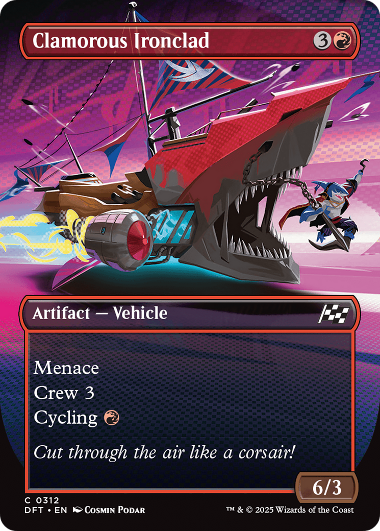 Clamorous Ironclad (Borderless) (-312) - Aetherdrift Foil