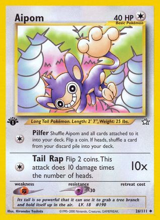 Aipom 026/111/111 - Uncommon - 1st Edition