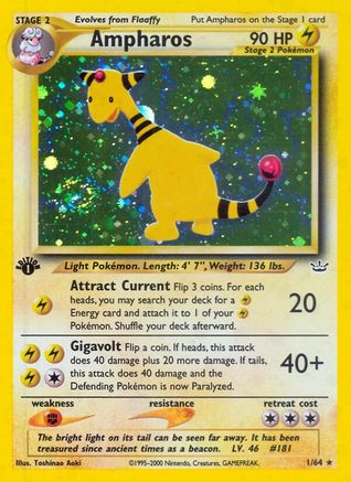 Ampharos 001/64/64 - Holo Rare - Holofoil