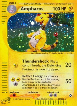 Ampharos (H1) 0H1/147 - Holo Rare - Holofoil