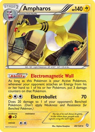 Ampharos 040/124 - Holo Rare - Holofoil