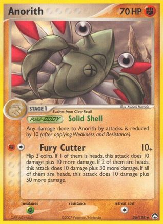 Anorith 026/108 - Uncommon - Reverse Holofoil