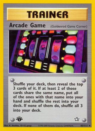 Arcade Game (Goldenrod Game Corner) 083/111/111 - Rare - Unlimited