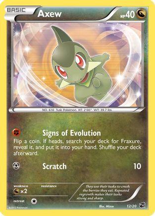 Axew (12) 012/20 - Holo Rare - Holofoil