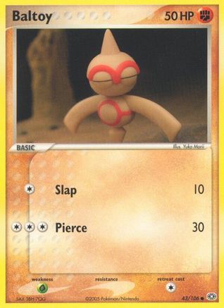 Baltoy 043/106 - Common - Reverse Holofoil