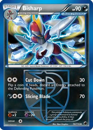 Bisharp (Team Plasma) (74) 074/116 - Uncommon