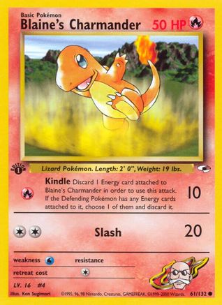 Blaine's Charmander 061/132/132 - Common - 1st Edition