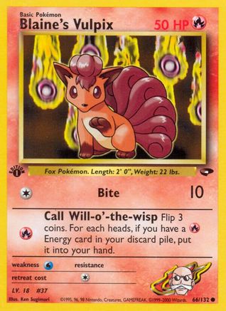 Blaine's Vulpix 066/132/132 - Common - Unlimited