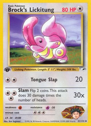 Brock's Lickitung 041/132/132 - Uncommon - Unlimited